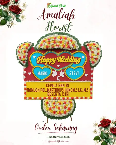 Papan Bunga Pernikahan Bansari